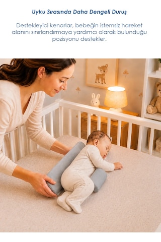 Babyjem Bebek Güvenli Uyku Yan Yatış Yastığı Gri
