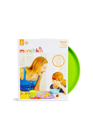 Munchkin Bebek Beslenme Tabakları 6+ Ay 4'lü Çok Renkli