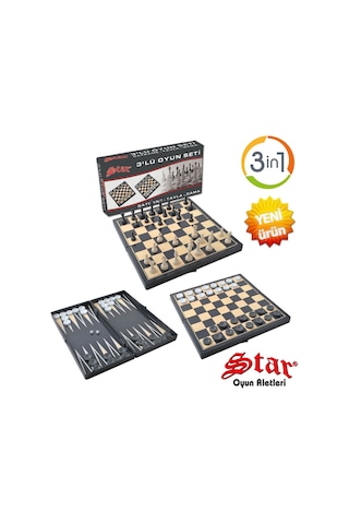 Star 3Lü Oyun Seti - 3 Ü 1 Arada Oyun Seti -