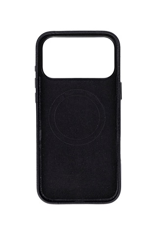 Bloomcase Premium Mono Obsidian Black Apple iPhone Uyumlu 17 Pro Max/ 18 Pro Max 6.9" Hakiki Deri Magsafe Kılıf Siyah