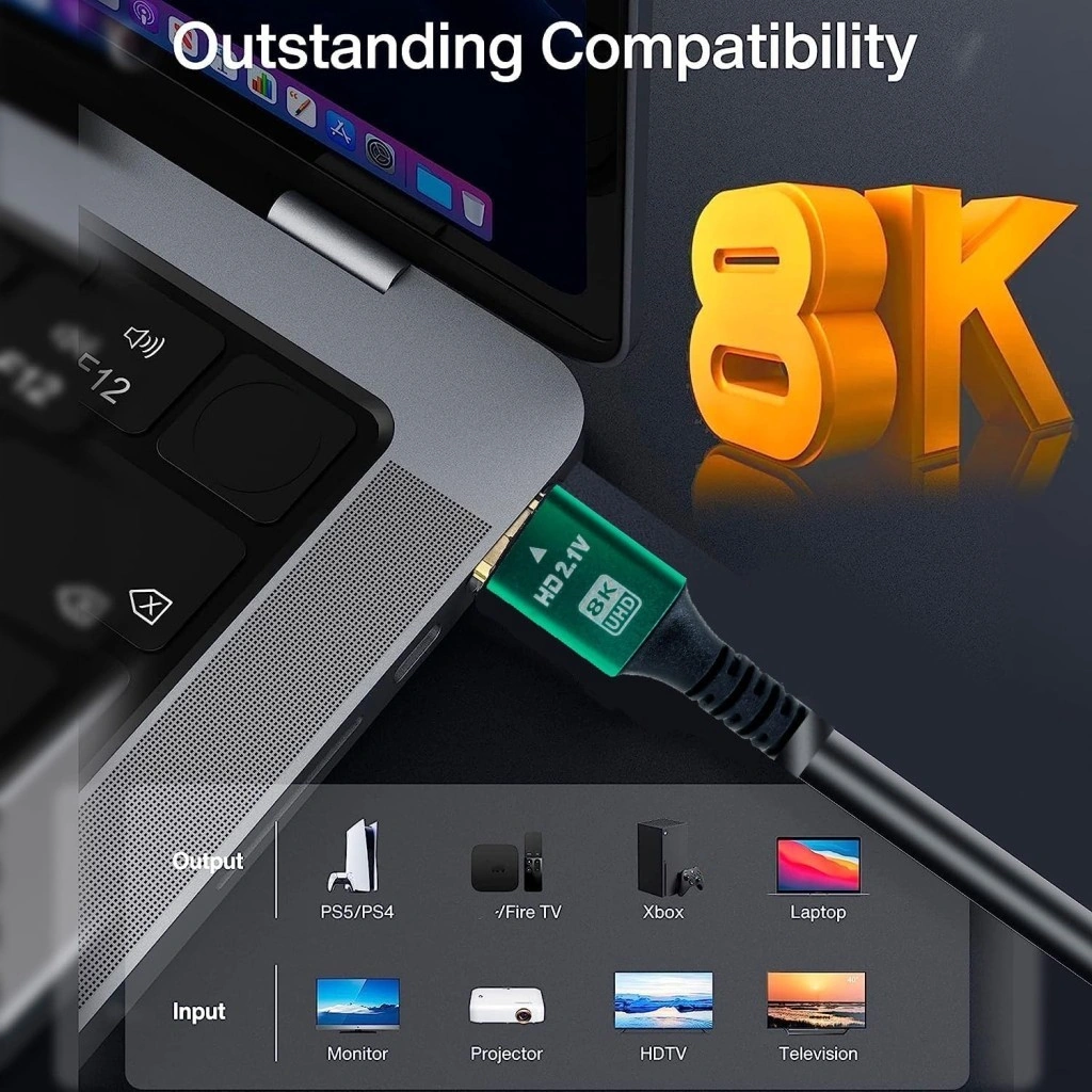 Primex Px-h8k01 Fully 1.5m 8k Hdmi Kablo, Hdr V2.1 Arc Hdmi Kablo, V2.1 Kablo Hdmı