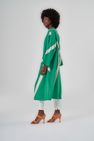 Mizalle Şeritli Renkli Kimono Çok Renkli