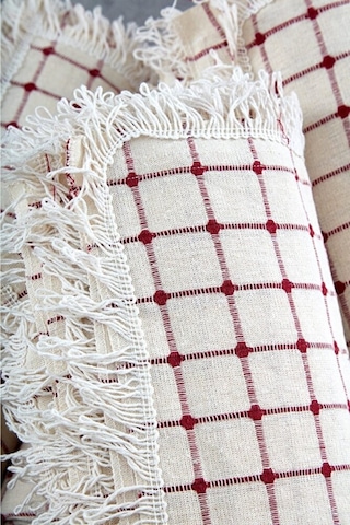 %100 Pamuklu Buldan İşi Bordo Renk Çekyat-Koltuk Örtüsü 180 x 250