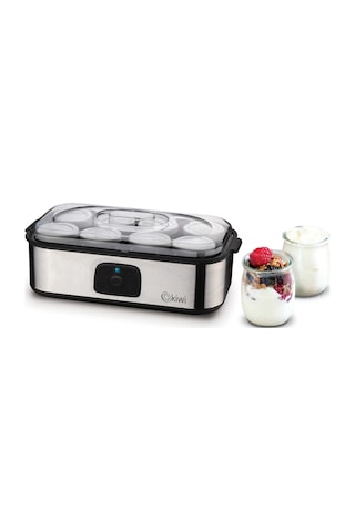 Kiwi KYM-7213 Paslanmaz Çelik Tabanlı 8 Kavan Yoğurt Yapma Makinesi