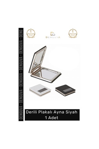 Ayna Modern Tasarım Lüks Dekoratif Estetik Siyah Deri Kaplama Ev Derili Plakalı Ayna Siyah - 1 Adet Çok Renkli