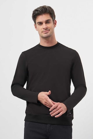 Morven Erkek Siyah Basic Dynamic Fit Bisiklet Yaka Sweet Shirt 25ks063010001 Siyah Siyah