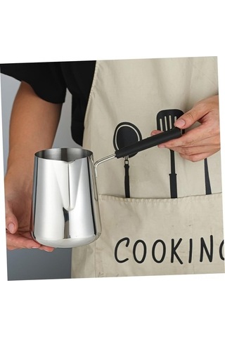 Flybuy Pratik Ölçekli Süt Tenceresi: Şurup Pişirme İçin Mükemmel Gümüş Gümüş, Paslanmaz Çelik, Evrensel Kullanım Gümüş