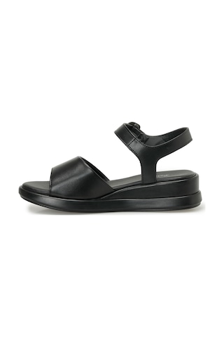 Polaris 327091.z Siyah Kadın Dolgu Topuk Sandalet 000000000102251529