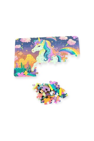 Ahşap Unicorn Mini Puzzle 4 Yaş 54 Parça