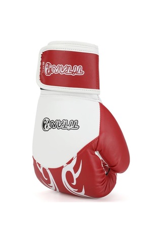 Titan Sport Kırmızı Beyaz İşlemeli Boks Eldiveni Çok Renkli