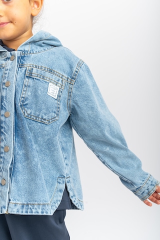 Oliven The Kid Oliventhekid Unisex Kapüşonlu Kot Ceket Mavi Mavi