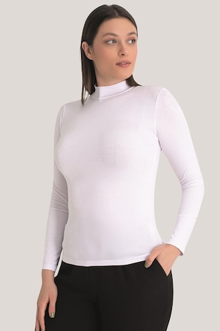 Arma Yıldız Kadın Beyaz Balıkçı Yaka Uzun Kollu Body 3 Adet Beyaz