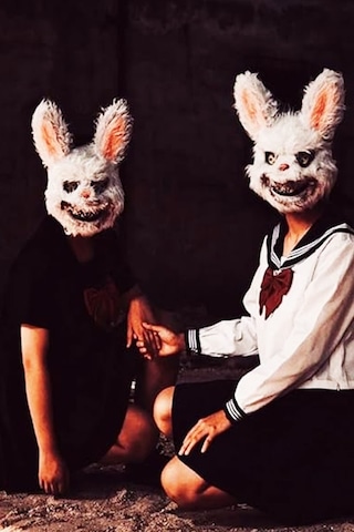 Beysüs Cadılar Bayramı Halloween Tüylü Tavşan Maskesi