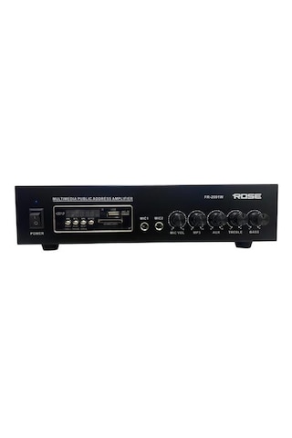 Rose Fr-2001w 80 Watt Trafolu Mağaza Anfisi 2 Mikrofon Girişli Mp3, Bluetooth, Sd Kart, Kumandalı