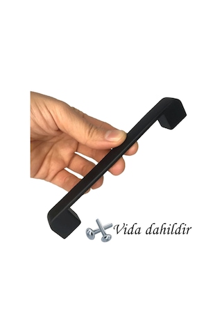 Oval Marmara Kulp 128 Mm Siyah Mutfak Kulpu Çekmece Dolap Kapak Kulbu Metal Mobilya Dolabı Kulpları