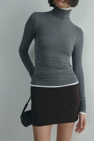 Suud Collection Kahverengi Faye Mini Etek Kahve