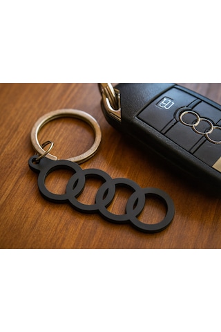 Audi Anahtarlık Siyah A1 A3 A4 A5 A6 A8 Q3 Q2 Q7 3d Plastik