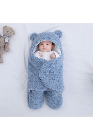 Hilyus 0-12 Ay Bebek Dış Kundak Welsoft Battaniye Ayaklı Model