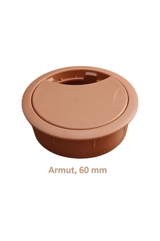 Adilon Masa Üstü Kablo Kanalı Deliği Kapağı Armut Masa Kapağı 6 Cm 5 Adet