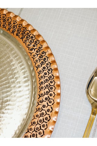 Bakır Supla Servis Tabak American Runner 27 Cm