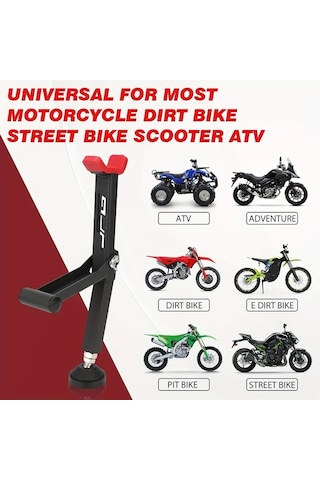 Xuweiwei Red Motorcycle Dirt Pit Supermoto Atv Quads Scooter Için Ön Arka Tekerlek Kaldırma Standı