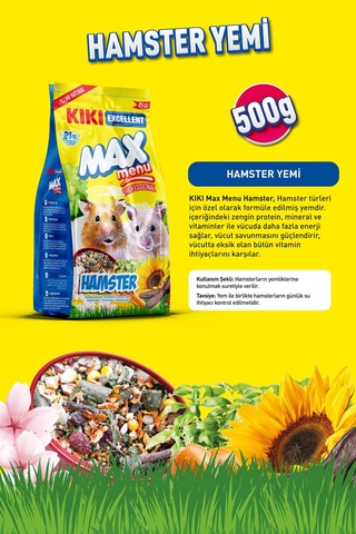 Kiki Excellent Kemirgen Max Menu Hamster Yemi 500 G