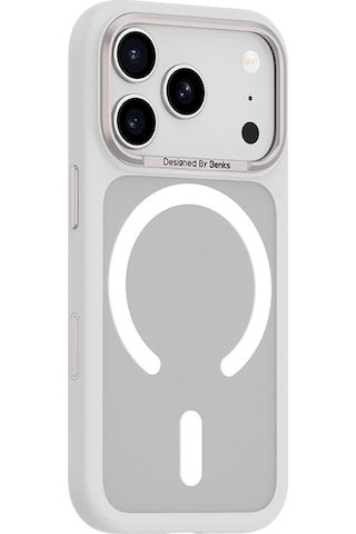 Apple Uyumlu iPhone 17 Pro Kılıf M-safe Şarj Özellikli Benks Mist C-magnet Kapak Beyaz Beyaz