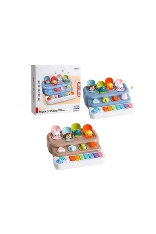 Işıklı Ve Sesli Hayvan Temalı Oyuncak Bebek Piyanosu - Eğitici Müzik Kutusu