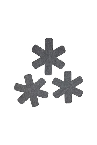 Küçük Ew Tava Tencere Borcam Ve Tabak Koruyucu Çizdirmez 3'lü Keçe Seti Gri