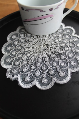 6 Adet Fransız Tarzı Modern Gümüş Nantes Bardak Altlığı Gümüş