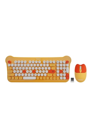 Everest KM-6244 Bunny 2.4 Ghz + Bt Kablosuz Q Multimedia Renkli Tuşlu Klavye + Mouse Set