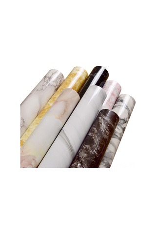 Ruicoo Mermer Desenli Pvc Otomatik Yapışkan Duvar Kağıdı - Mutfak, Dolap, Masa Yenileme - Su Geçirmez, Yağ Dayanıklı - 5 Metre 2 Diğer