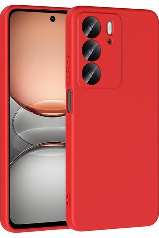 Realme C75 Kılıf Zore Mara Lansman Kapak Kırmızı