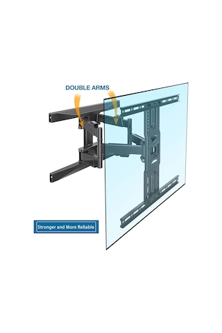 Nb North Bayou Tv Duvara Montaj Döner Tv Braketi 45-75 Düz Ekran Tv Vesa İçin Tam Hareket 600x400mm'ye Kadar Yük Kap