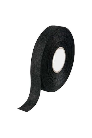 Tekstil Dokulu Siyah Bant, 18mm X 10m, Güçlü Yapışkanlı Kablo Sarma