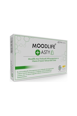 Moodlife Asty Probiyotik Ve Vitamin D İçeren Takviye Edici Gıda 30 Kapsül