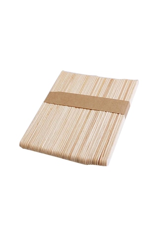 Homyl 50 Adet Düz Ahşap Çubuk Dondurma Çubukları Dıy 114x10x2mm