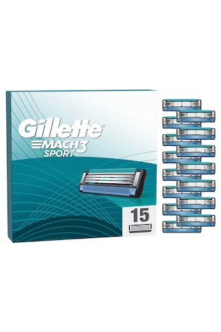 Gillette Mach 3 Sport Yedek Tıraş Bıçağı 15'li