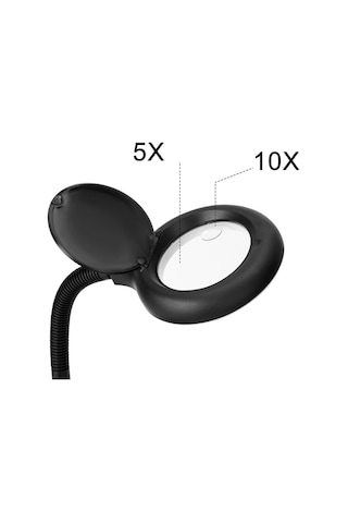 Esnek 5x /10x,40 Led Işıklı Büyüteç ,lamba Büyüteç Okuma, Çalışma Lehim Masa Lambası A808