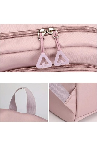 Yifomall Kadınlar İçin Su Geçirmez Nylon Okul Çantası - 15.6" Laptop Uyumlu, Geniş, Organize Bölmeli, Anti-hırsızlık Cep, Rahat Askılı - Mor Çok Renkli