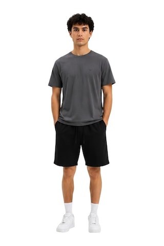Cazador Erkek Bisiklet Yaka Koyu Gri Süprem T-shirt 46230