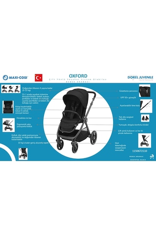 Maxi-Cosi Oxford Çift Yönlü Seyahat Sistem Olabilen Bebek Arabası - Twillic Green