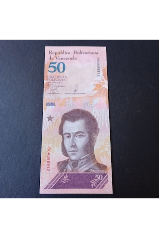 Escoines 3996368f560a5a5174 2018 Venezuela 50 Bolivar Çil