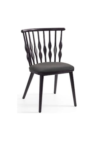 Natura Retro Ahşap Sandalye Siyah - Siyah