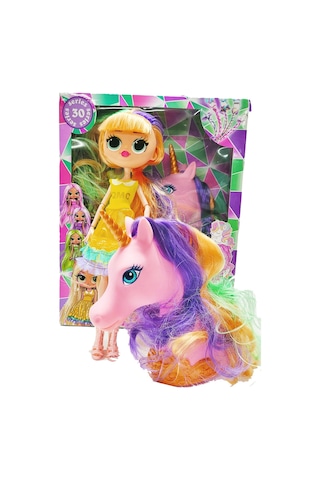 Kıristal Star Unicorn At Ve Lol Oyuncak Et Bebek