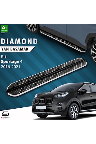S-dizayn Kia Sportage 4 Diamond Krom Yan Basamak 173 Cm 2016-2021