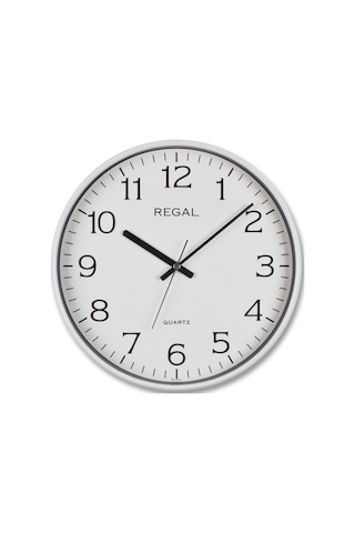 Regal 0250 WW  İnce Çerçeve Slim Duvar Saati Beyaz