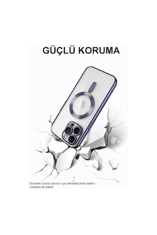 Apple Uyumlu iPhone 11 Mag Safe Özellikli Lens Korumalı Logo Gösteren Şeffaf Silikon Kılıf