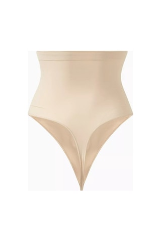 Skims Seamless Sculpt High - Waist Thong, Dikişsiz Yüksek Bel Külot Açık Bej