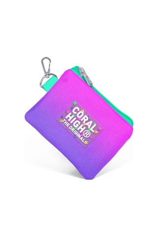 Coral High Kids Pembe Mor Renk Geçişli Bozuk Para Çantası 21891